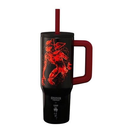 Bialetti - kubek termiczny ze słomką i uchwytem Stranger Things 900ml - świecący w ciemności - obrazek 2