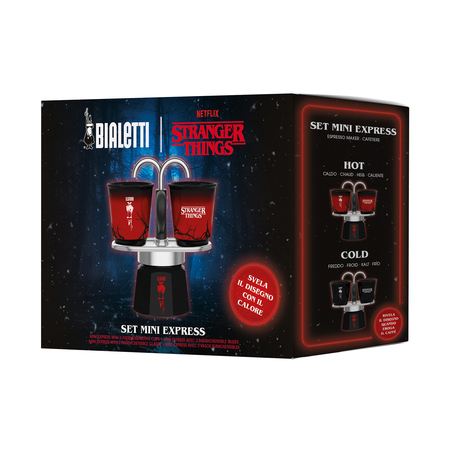 Bialetti - Mini Express Stranger Things 2tz + 2 Filiżanki 90ml - nadruk termochromowy - obrazek 3