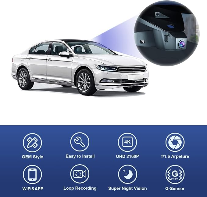 Fitcamx Dashcam Kompatybilny z VW Passat 2016-2023 - obrazek 4