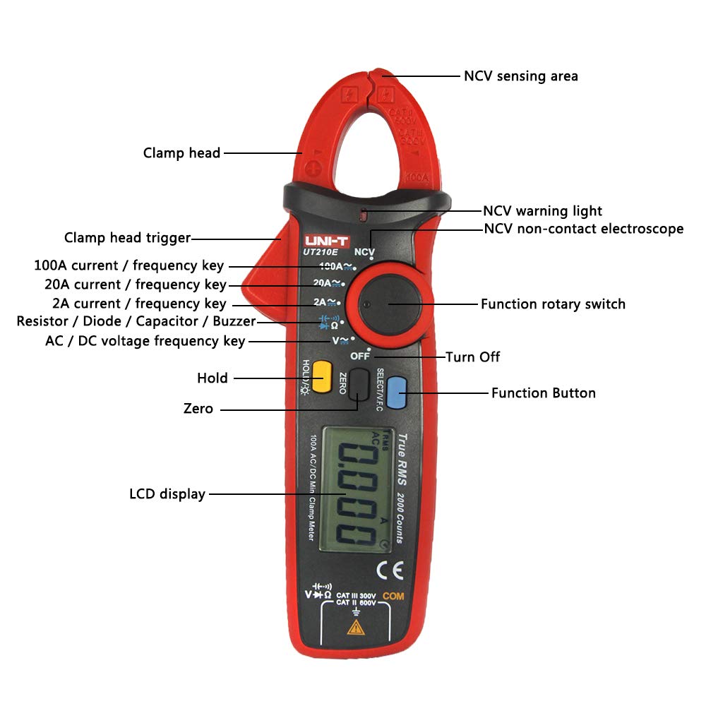 UNI-T UT210E Mini cyfrowy miernik zacisków - obrazek 3