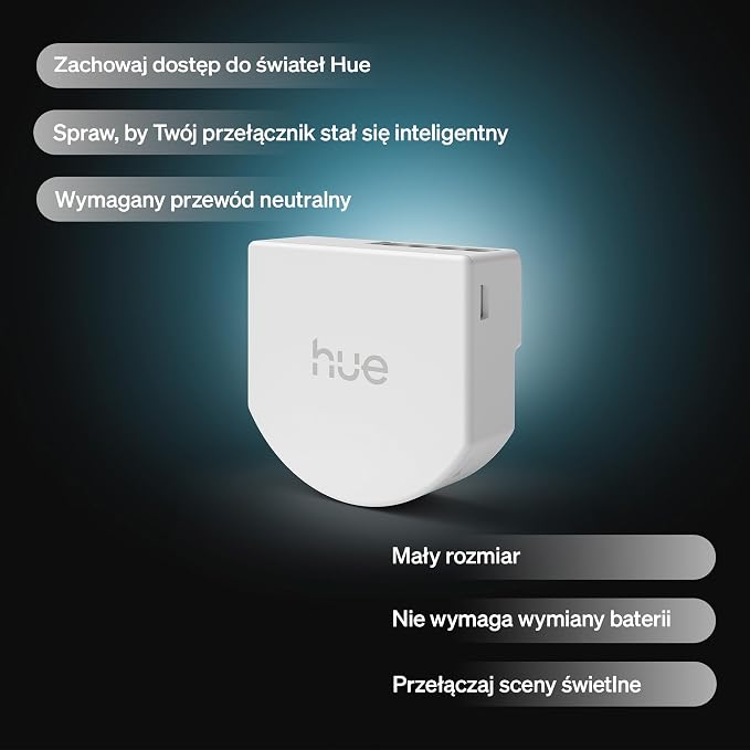 Philips Hue Przewodowy Przełącznik Ścienny, 2 szt., Dostęp do Świateł Hue, Konfigurowalne Sterowanie, Bez Baterii, Niezawodne Połączenie, Aplikacja, Kontrola Głosowa, Apple Home, Google Home, Alexa - obrazek 2
