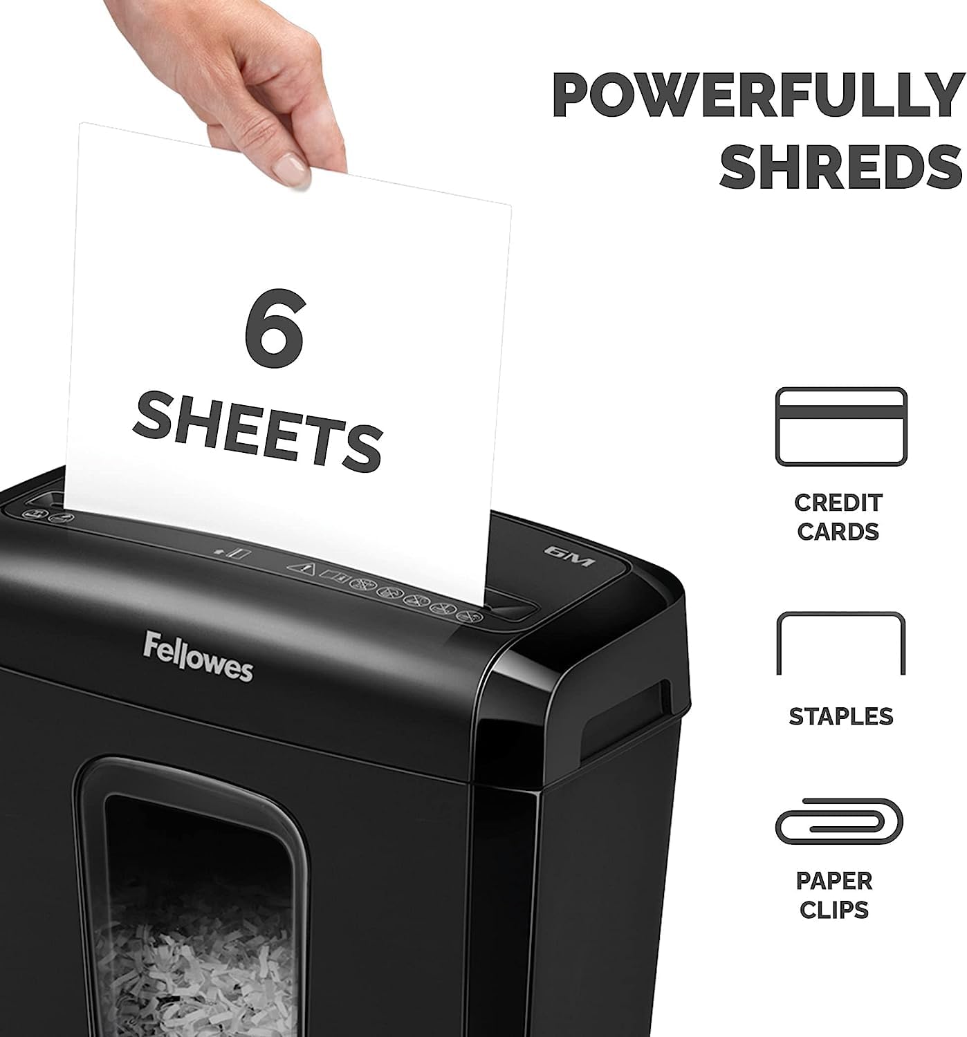 Fellowes 4631101 Niszczarka Dokumentów, Czarny, 13 l - obrazek 6