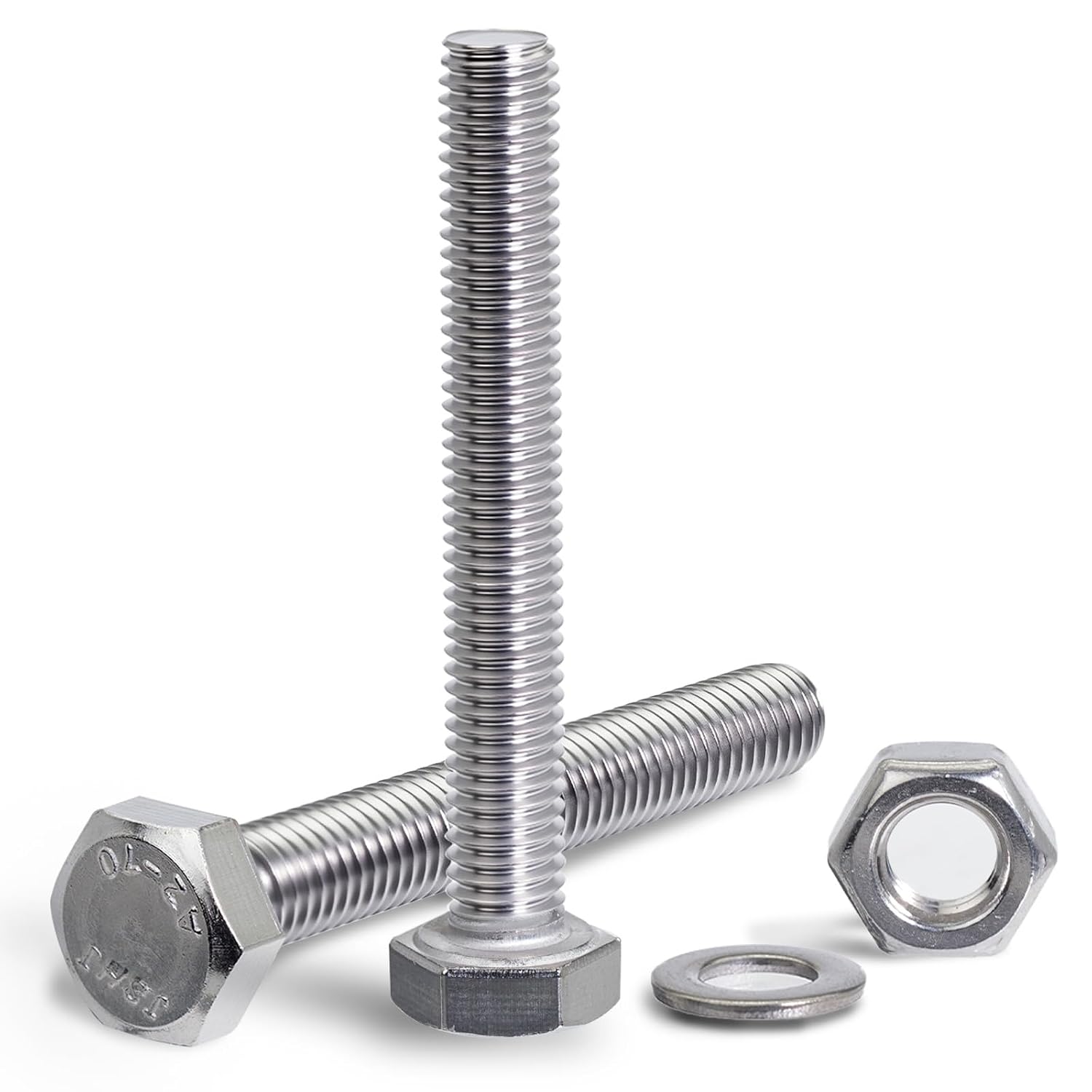 Śruby sześciokątne M8 x 50 mm zestaw 15 zestawów - obrazek 2
