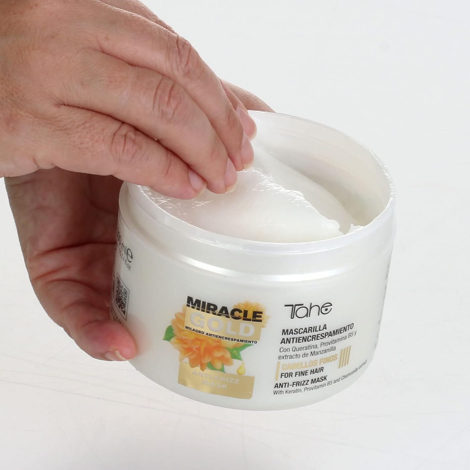 Tahe Miracle Gold Maska przeciw puszeniu się włosów cienkich - obrazek 6