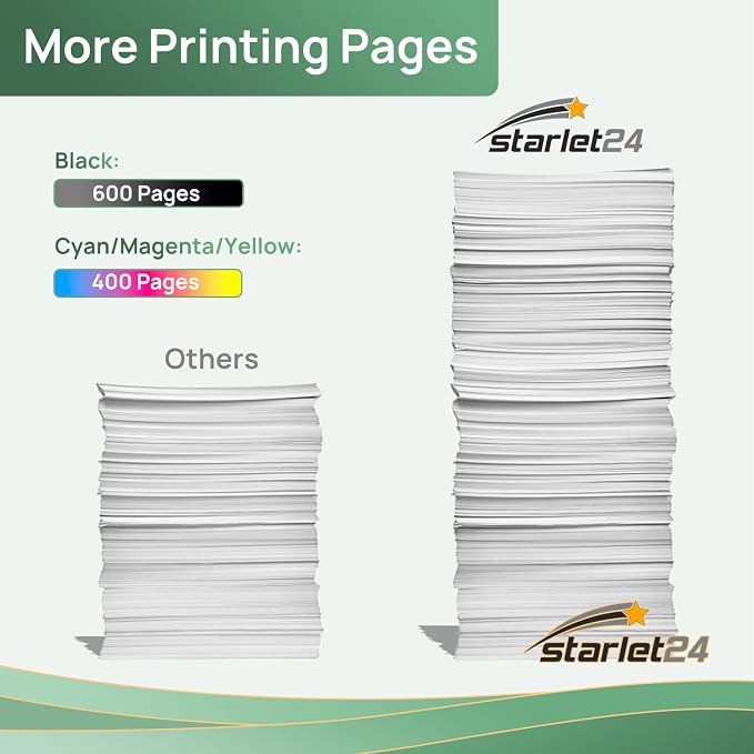 Starlet24 10 x wkład 604XL Multipack kompatybilny z Expression Home XP-3200 XP-3205 XP-2200 XP-2205 XP-4200 XP-4205 Workforce WF2910 WF2930 WF2935 WF2950 - obrazek 3