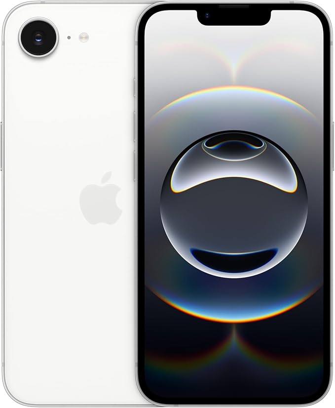 Apple iPhone 16e 128 GB: stworzony dla Apple Intelligence, z czipem A18, baterią na superdługo, aparatem Fusion 48 MP, wyświetlaczem Super Retina XDR 6,1 cala; biały