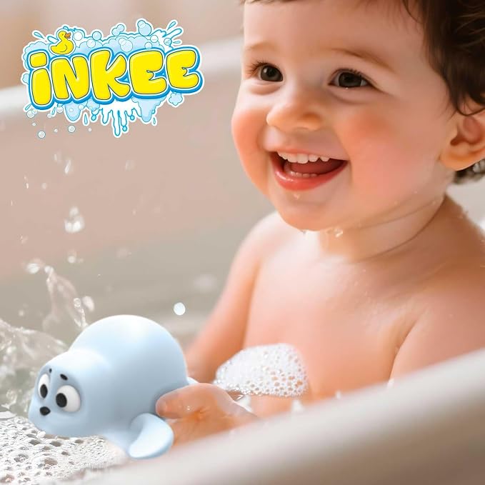 INKEE TOYS Zabawka do kąpieli 3 zwierzęta morskie z rekinem - obrazek 5