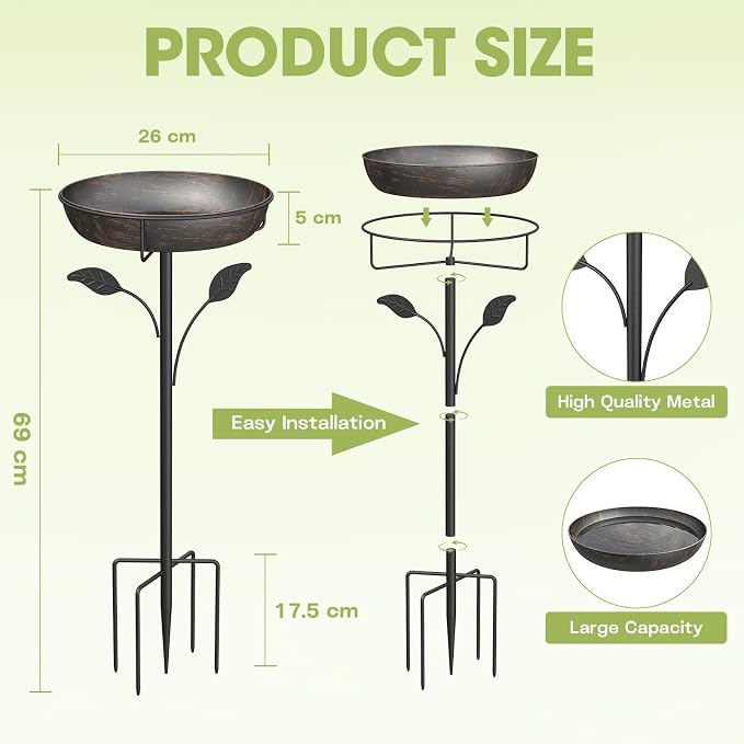WELDUN Poidło dla ptaków 26 cm - obrazek 4