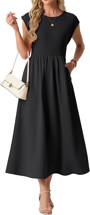 GRECERELLE Letnie sukienki dla kobiet UK Cap Sleeve damskie sukienki