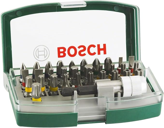 Bosch Professional 32-częściowy zestaw bitów do wkrętarek (bity PH, PZ, sześciokątne, T, TH, S, osprzęt do wiertarki i wkrętarki)
