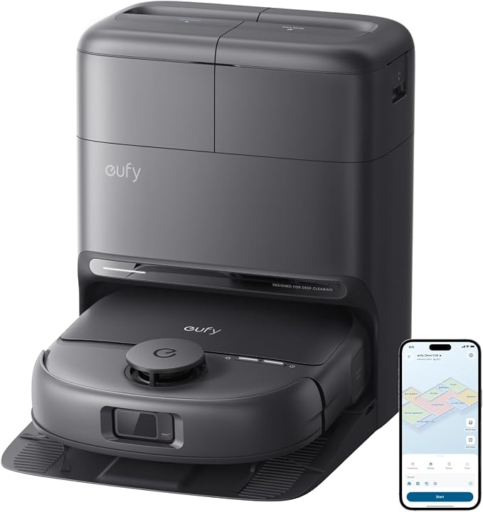eufy robot sprzątający C28, mop, Omni 5w1, 15000 Pa, mycie i suszenie mopa
