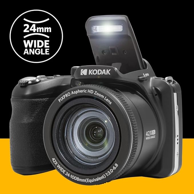 Kodak Pixpro Astro Zoom AZ425-BK Aparat Cyfrowy, Czarny, 20 Mpx | Prowansja Francja. Bezpieczne opakowanie. W zestawie faktura, w tym VAT. - obrazek 6