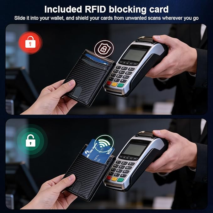 Smukły portfel dla mężczyzn blokujący portfel z kartą RFID - obrazek 7