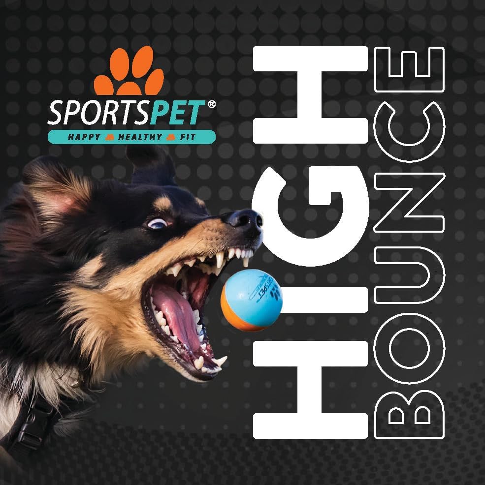 SPORTSPET Piłki dla psów z naturalnej gumy High Bounce - obrazek 7