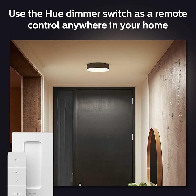 Philips Hue White ambiance Lampa sufitowa Enrave M 1x20W (czarna), wiele odcieni bieli, możliwość przyciemniania, inteligentne oświetlenie - obrazek 5