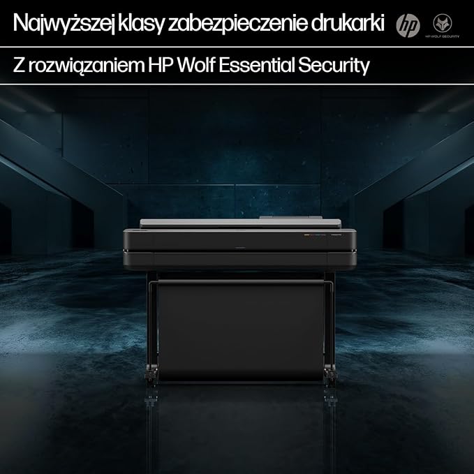HP DesignJet T630 91 cm (5HB11D), Wielkoformatowa Drukarka, Ploter, Standard A4-A0, 76 Wydruków A1/Godz., Wi-Fi, Ethernet, USB, 2400x1200 dpi, Metal z recyklingu, Gwarancja 1 Rok, HP Click, Czarny - obrazek 5