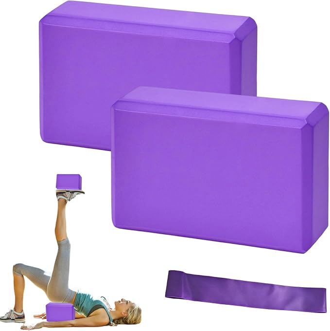 Zestaw 2 bloków do jogi z taśmami fitness