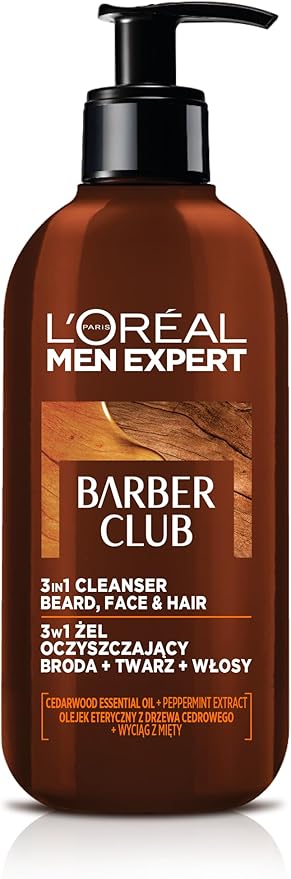 L'Oréal Paris Men Expert Barber Club Żel myjący Broda + Twarz + Włosy, 200 ml