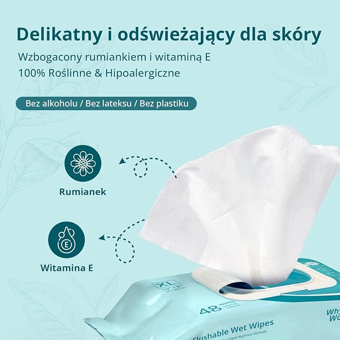 WhyWorry Wilgotny Papier Toaletowy Spłukiwalny - obrazek 5