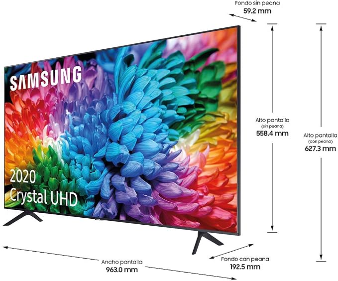 Samsung Crystal UHD 2020 43" Telewizor (Krystaliczny Procesor 4K, HDR, Asystent Głosowy) - obrazek 4