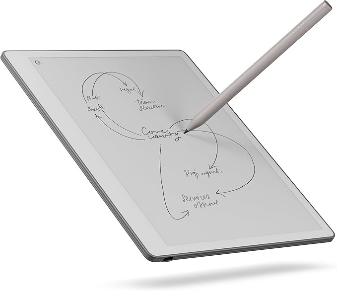 reMarkable Paper Pure – 10,3-calowy tablet papierowy z czarno-białym wyświetlaczem – Cyfrowy notatnik dla lepszego myślenia, pisania i czytania. Zawiera Marker
