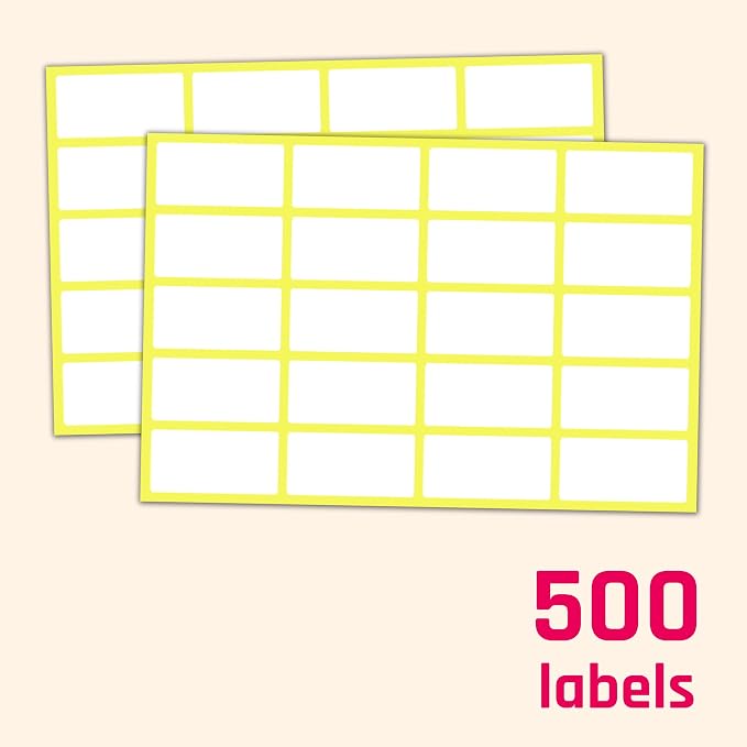 500 Sztuk 40 x 20 mm Białe Naklejki Cenowe Etykieta Samoprzylepna - obrazek 4