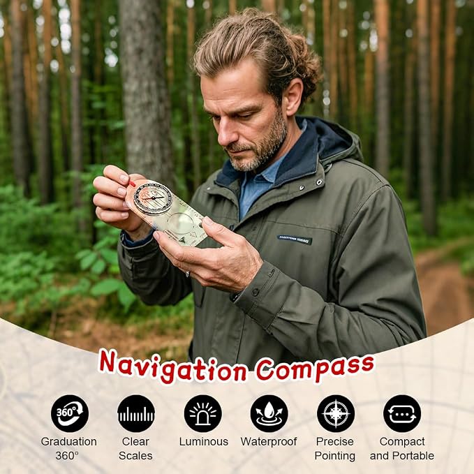 flintronic Kompas outdoorowy kieszonkowy kompas - obrazek 6