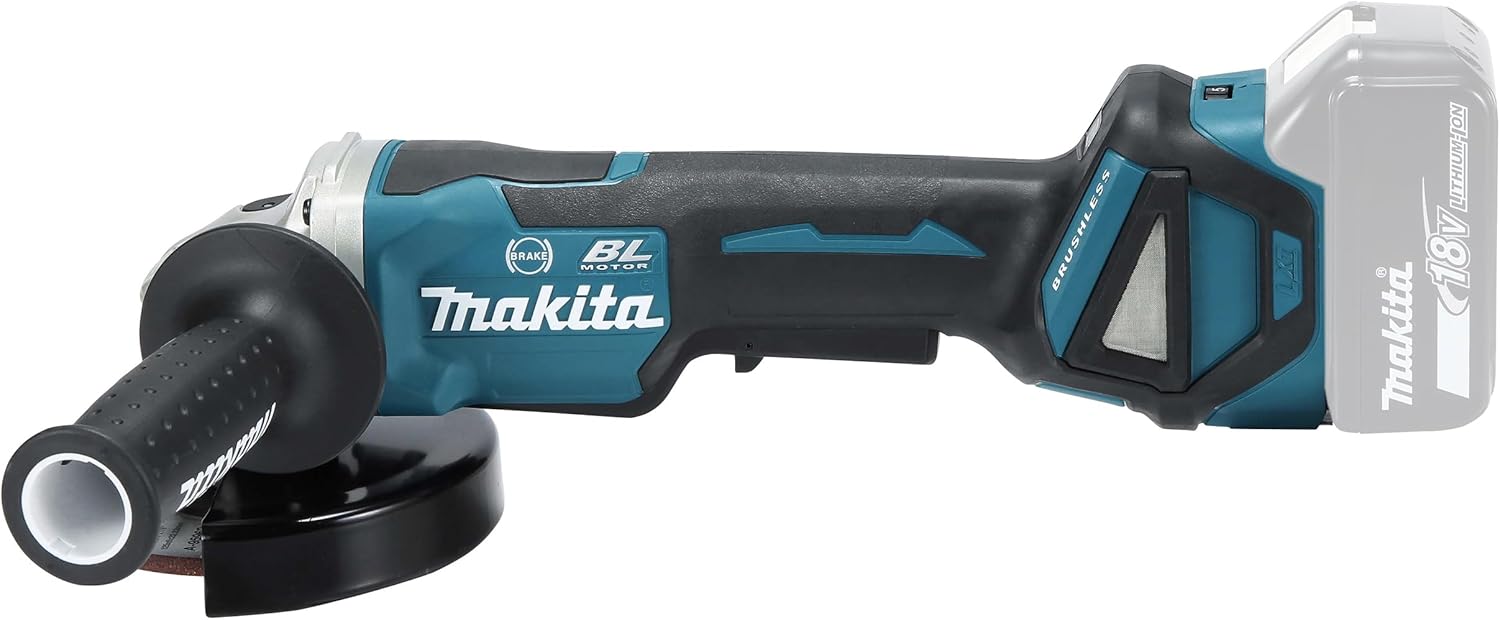 Makita Akumulatorowa Szlifierka Kątowa, Niebieski/Czarny, 125 mm - obrazek 6