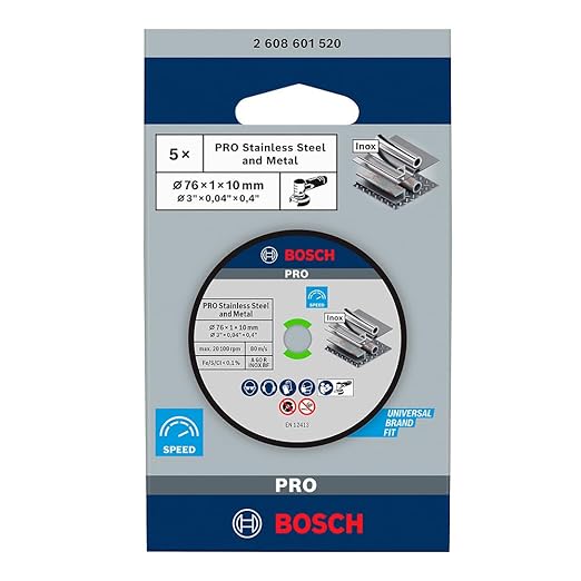 Bosch 5x Korundowa tarcza tnąca PRO Stainless Steel and Metal - obrazek 2