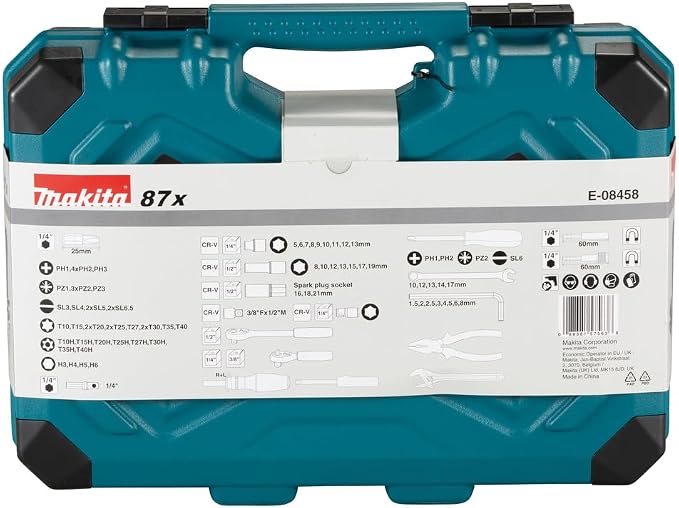 Makita Zestaw Narzędzi dla Mechaników, Wielokolorowy, 87 elementów - obrazek 5