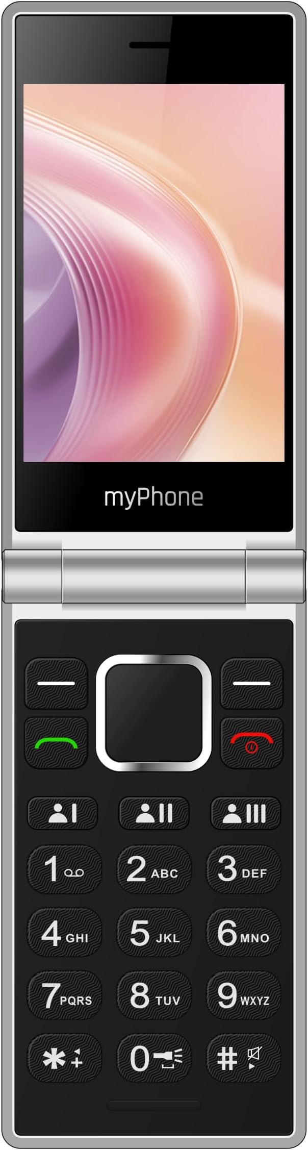 myPhone Tango 2 LTE telefon z klapką do seniorów bez abonamentu, 4G telefon dla seniora z dwa wyświetlacze, telefon dla seniora dużymi przyciskami, stacją ładującą, przyciskiem SOS, Dual SIM - obrazek 2