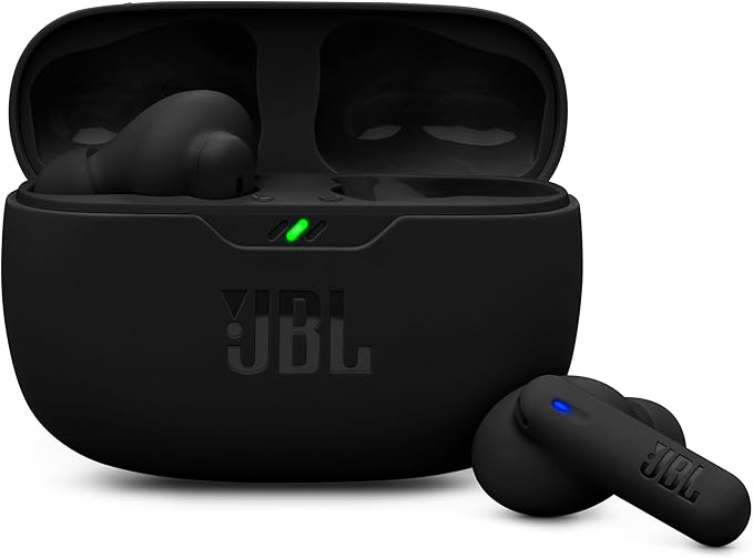 JBL Wave Beam 2 Bezprzewodowe Słuchawki Douszne Bluetooth z Redukcją Szumów, 40 H Odtwarzania, Dźwiękiem JBL Pure Bass, Technologią Smart Ambient i Wielopunktowym Połączeniem, Czarne | Bluetooth 5.3, 40h odtwarzania, JBL czysty bas, inteligentne otoczenie, połączenie wielopunktowe