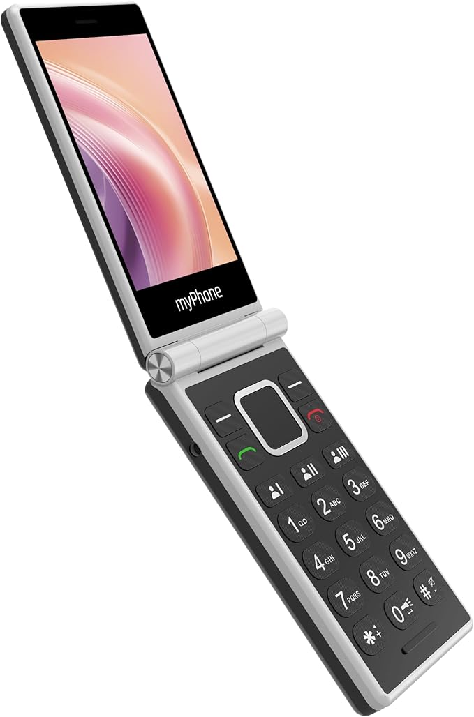 myPhone Tango 2 LTE telefon z klapką do seniorów bez abonamentu, 4G telefon dla seniora z dwa wyświetlacze, telefon dla seniora dużymi przyciskami, stacją ładującą, przyciskiem SOS, Dual SIM - obrazek 6