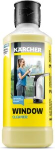 Kärcher środek do czyszczenia szkła w koncentracie RM 503, nadaje się do mycia okien, szyb, luster i kabin prysznicowych, z 500ml koncentratu uzyskuje się 6,25l płynu czyszczącego.