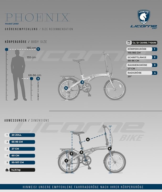 Licorne Bike Phoenix składany rower 2D - obrazek 7