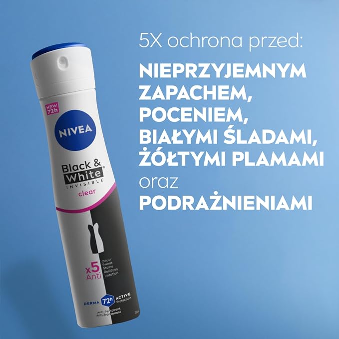 NIVEA Black & White Clear Antyperspirant spray - obrazek 6