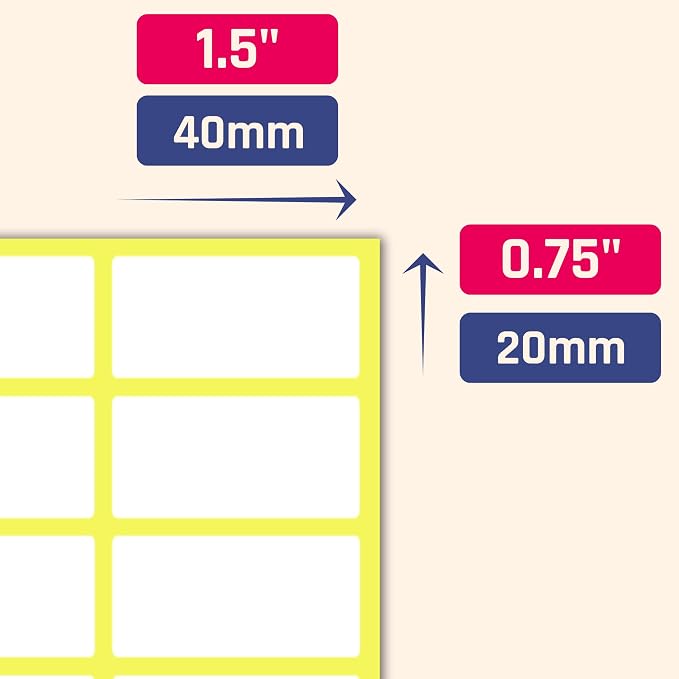 500 Sztuk 40 x 20 mm Białe Naklejki Cenowe Etykieta Samoprzylepna - obrazek 2