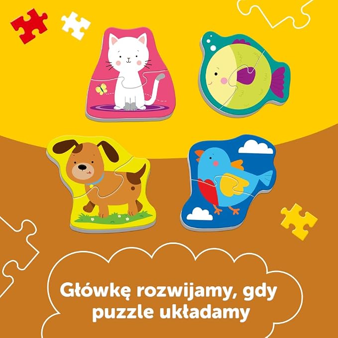 Trefl Zwierzątka Puzzle 4 w 1 Baby Classic z Grubego Kartonu - obrazek 4