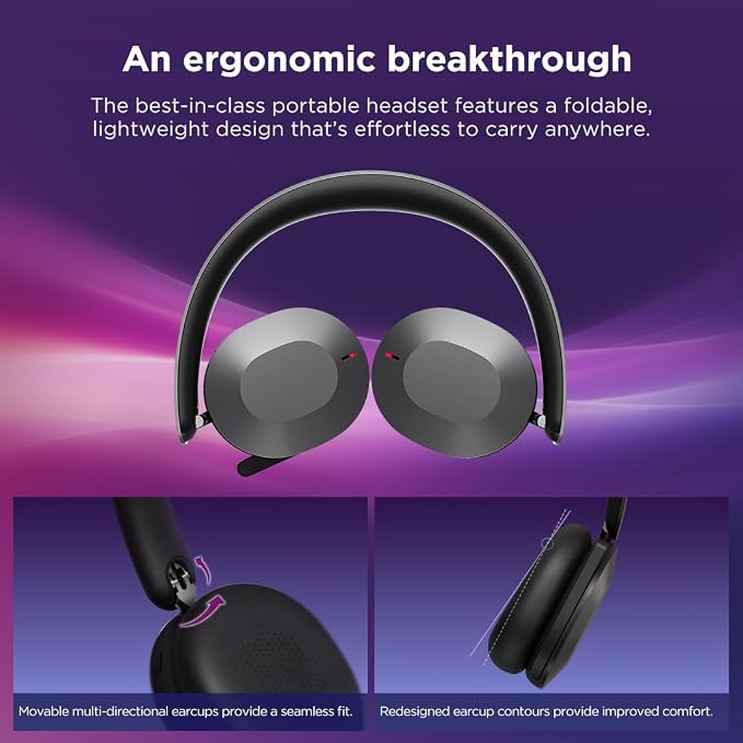 ThinkPad Dual-Mode Wireless ANC składany zestaw słuchawkowy 8550 (Aura Edition) – USB-A, Teams - obrazek 7