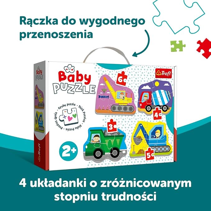 Trefl Puzzle Baby Classic Pojazdy na Budowie - obrazek 3