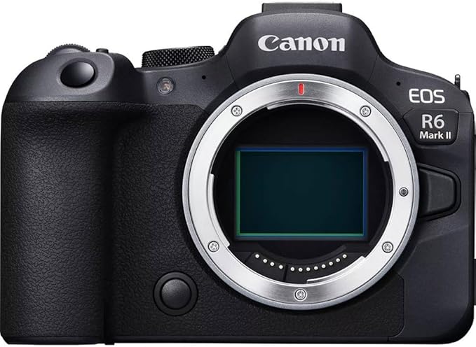 Canon EOS R6 Mark II pełnoklatkowy korpus aparatu bezlusterkowego | 24,2 megapikseli, do 40 kl./s, nagrywanie ciągłe 4K 60p, do 8 stopni IS i Dual Pixel CMOS Auto Focus II