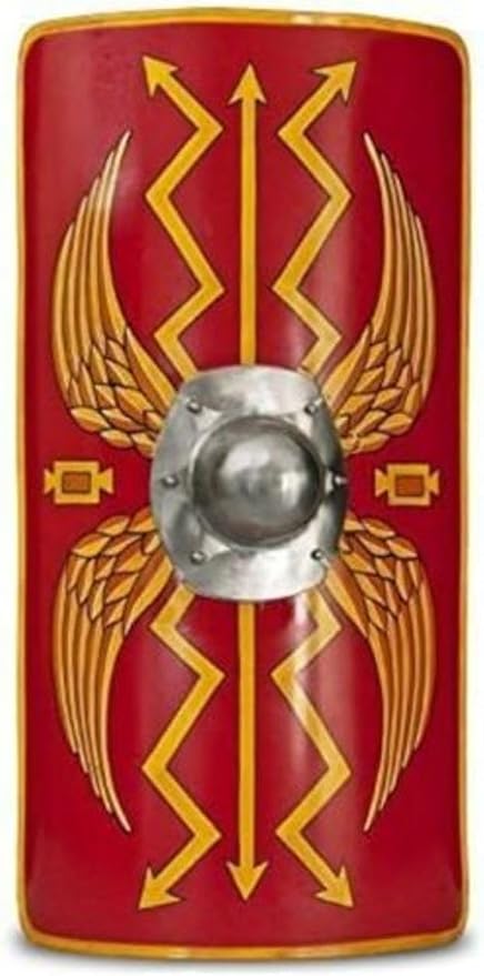 91 cm średniowieczna rzymska zbroja tarcza legion scutum tarcza stalowa historyczni rycerze krzyżowiec tarcza cosplay rzymski LARP zbroja tarcza Halloween