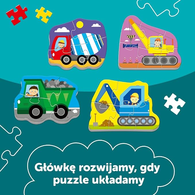 Trefl Puzzle Baby Classic Pojazdy na Budowie - obrazek 4