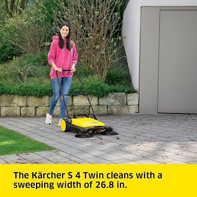 Kärcher Zamiatarka S 4 Twin (zbiornik na zanieczyszczenia 20 l, 2 szczotki boczne, szerokość zamiatania 680 mm) - obrazek 7