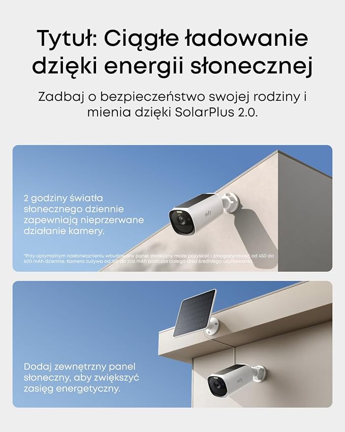 eufyCam E40 3-Camera Set zintegrowany panel solarny - obrazek 4