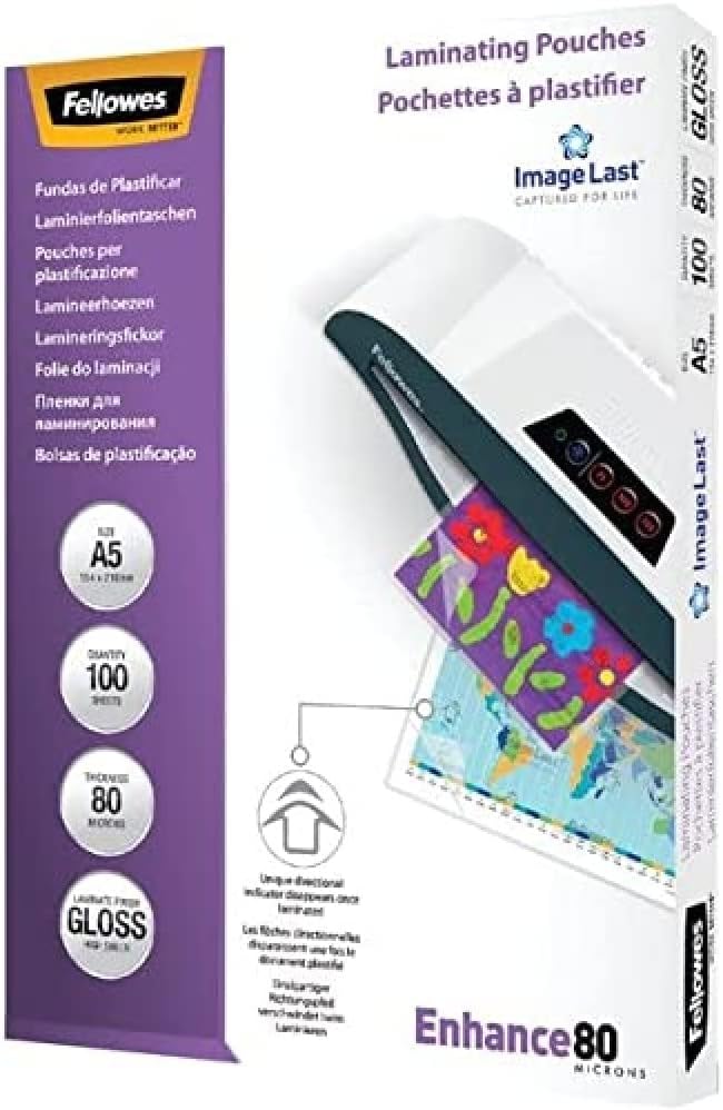 Fellowes Enhance A5 80 Mikronów Laminujących Woreczki