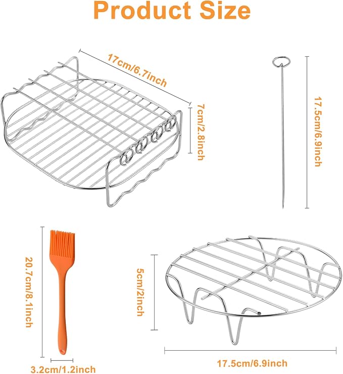 Airfryer Skewer Rack 2 sztuki ze stali nierdzewnej 304 - obrazek 3