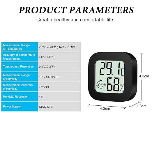 Flintronic Mini Termometr LCD cyfrowy termometr wewnętrzny - obrazek 4