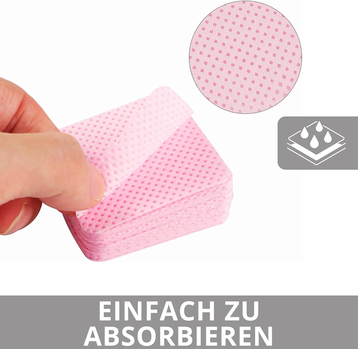 INLAQ® Profesjonalne perforowane waciki bezpyłowe do paznokci - obrazek 7