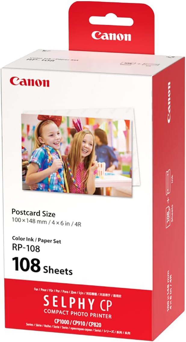 Canon RP-108 Kolorowy Kartridż do Drukarki, Wielokolorowy, 108 szt.